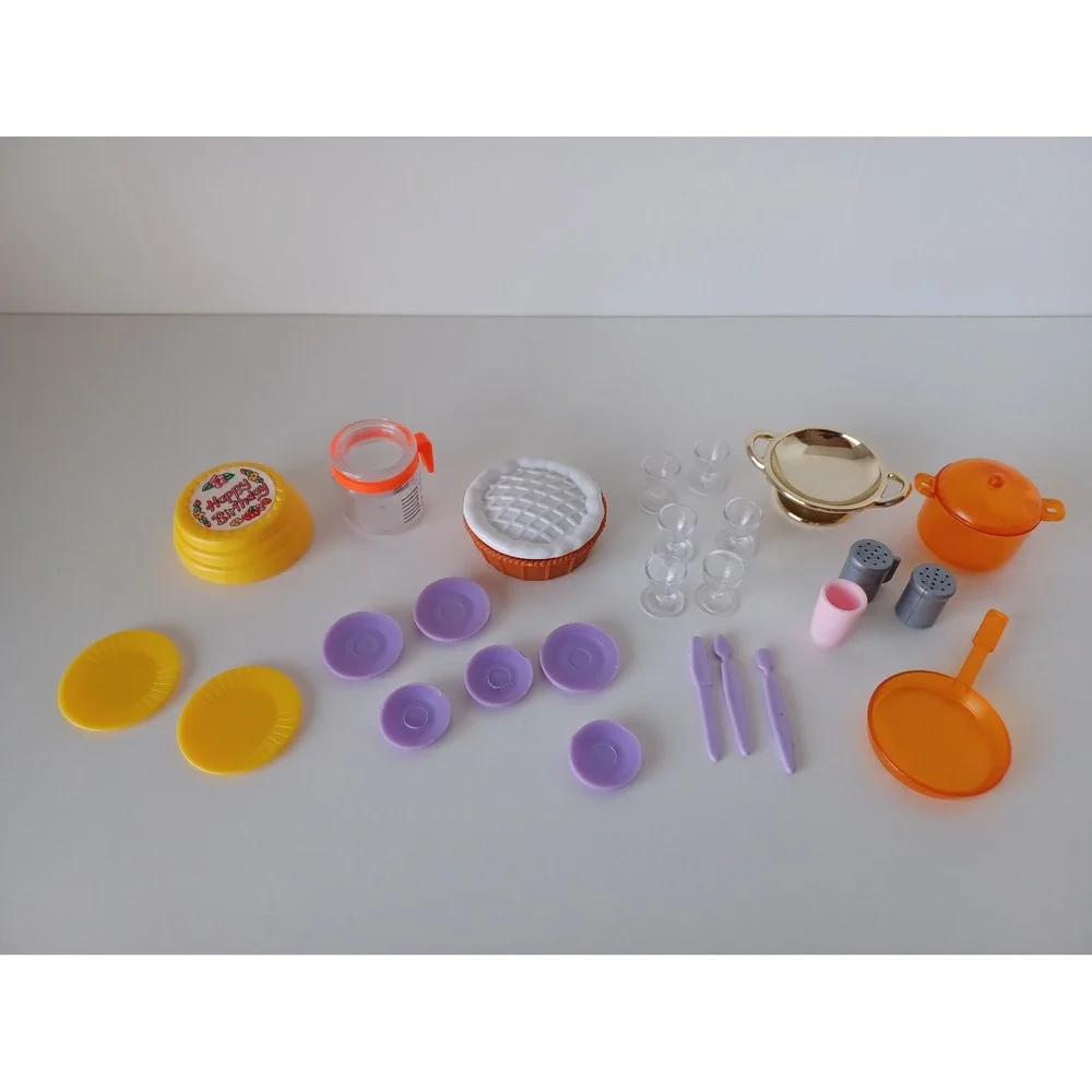 Vintage Varitey Of Barbie Kitchen Accessories Multicolor Toys Collectibles